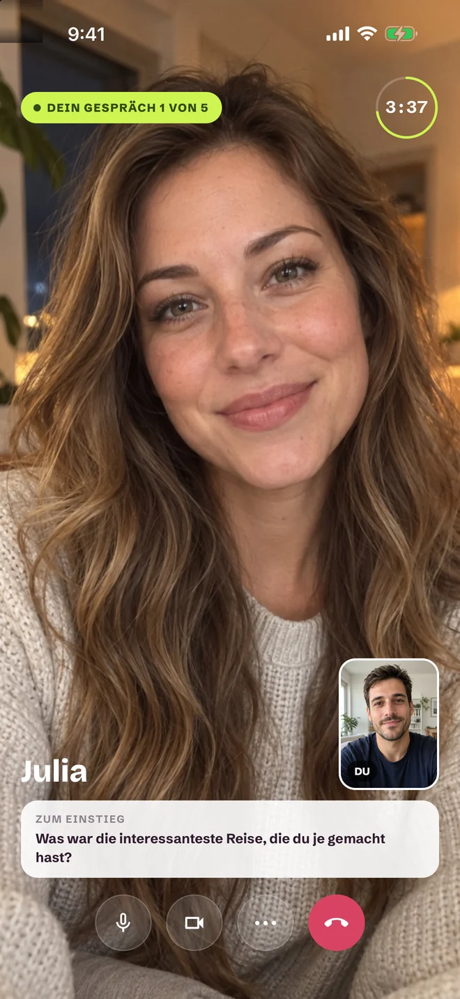 Videoanruf in der SprintDate-App