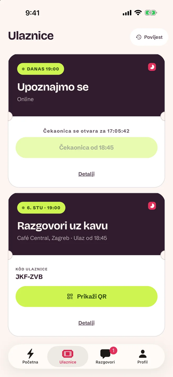 Zaslon ulaznice