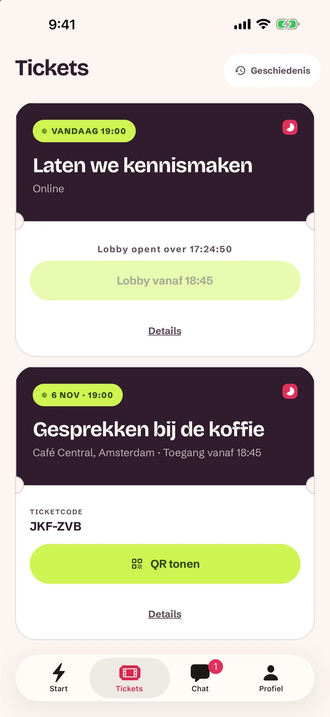 Ticketscherm