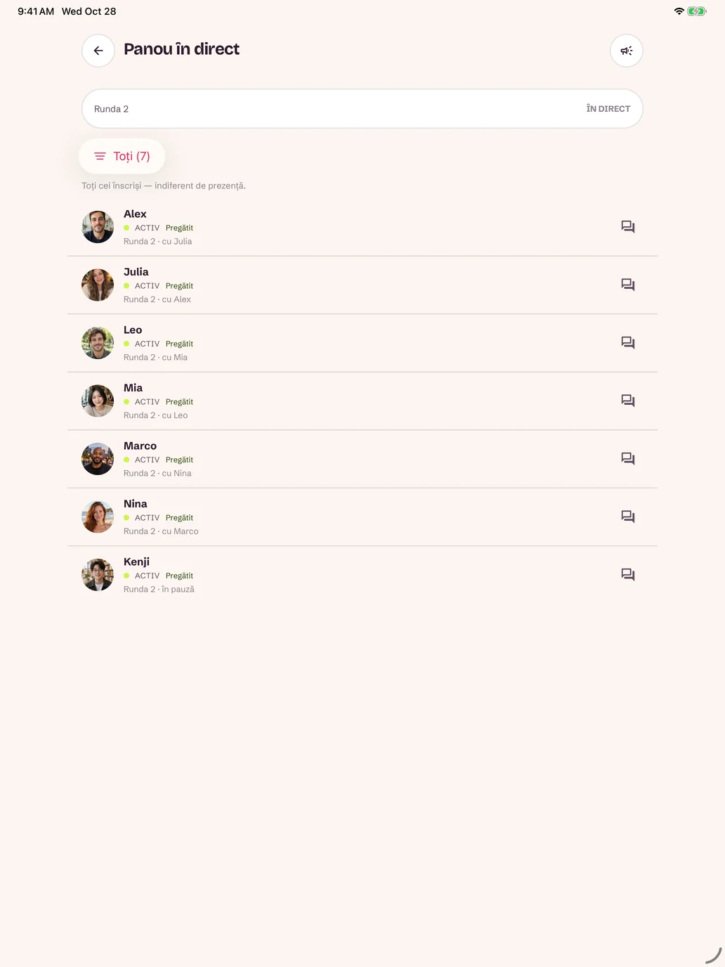 În direct